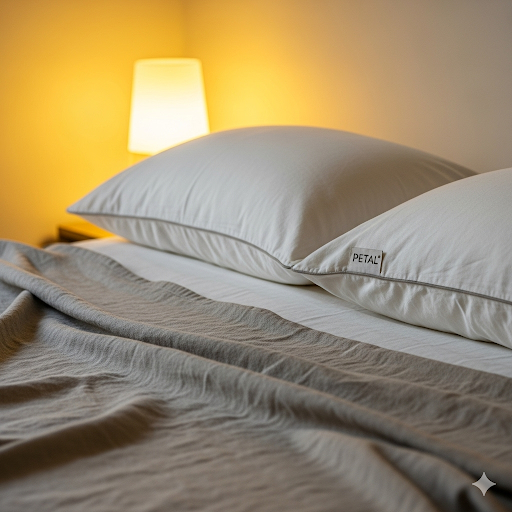 petal premium cushion cover set – linen cotton blend, neutral tones, cozy comforts collection