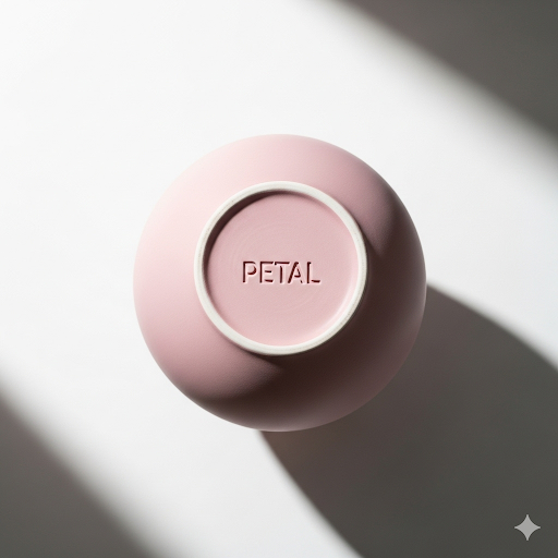 petal ceramic vase – minimalist matte finish decorative flower vase, home décor essentials collection