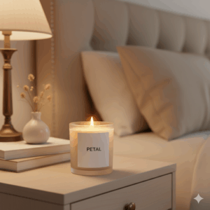 petal premium scented candle set – 3 piece soy wax candles with essential oils, wellness & fragrance collection